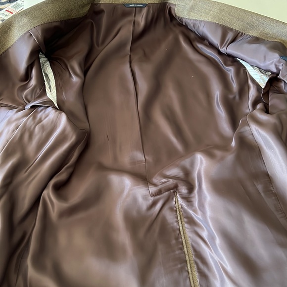 Ralph Lauren 2-Button Blazer Brown Silk Jacket Blazer New 46 Long - Picture 12 of 16